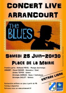 Flyer concert de blues - arrancourt